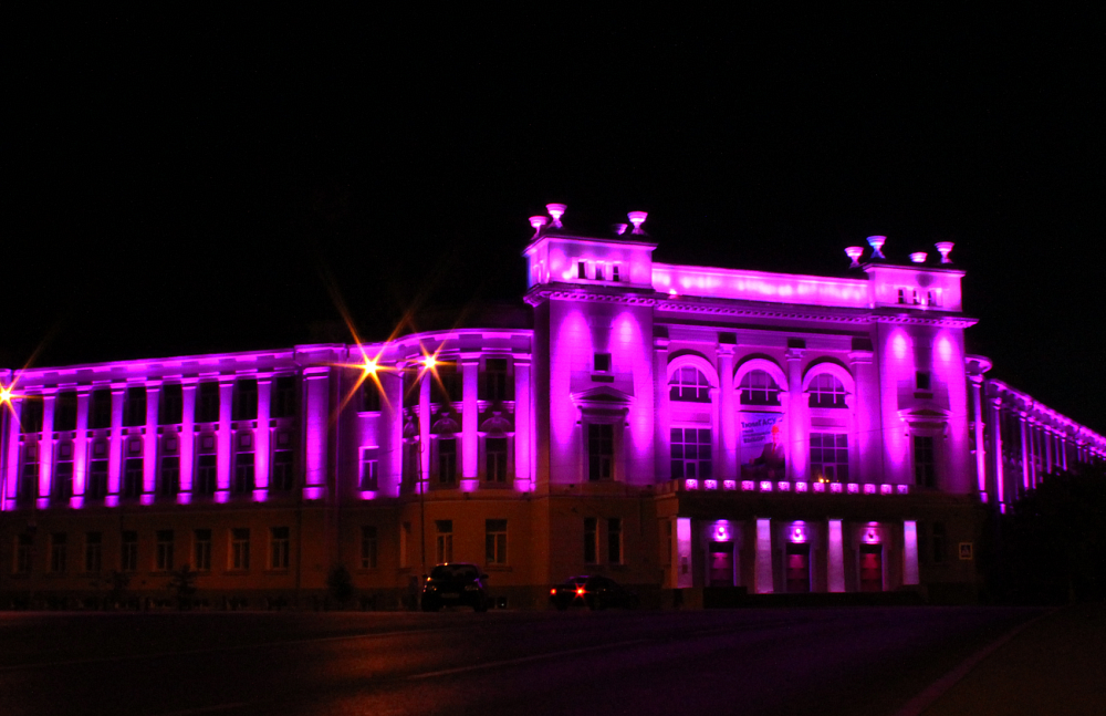 Архитектурно-художественная подсветка Тюменской Архитектурно-строительной Академии (г. Тюмень)